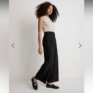 The Tall Harlow Wide-Leg Ankle Pant in Softdrape